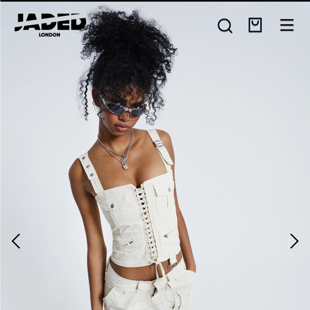 Jaded London Cargo Corset - color: Ecru